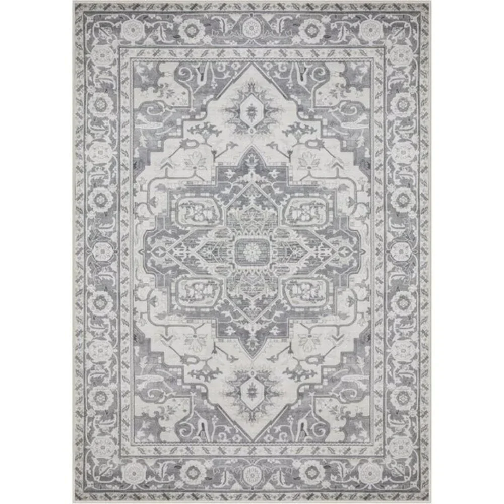 New 8x10 Washable Area Rug, Soft, Thin, Non-Skid Vintage Carpet for Living Room